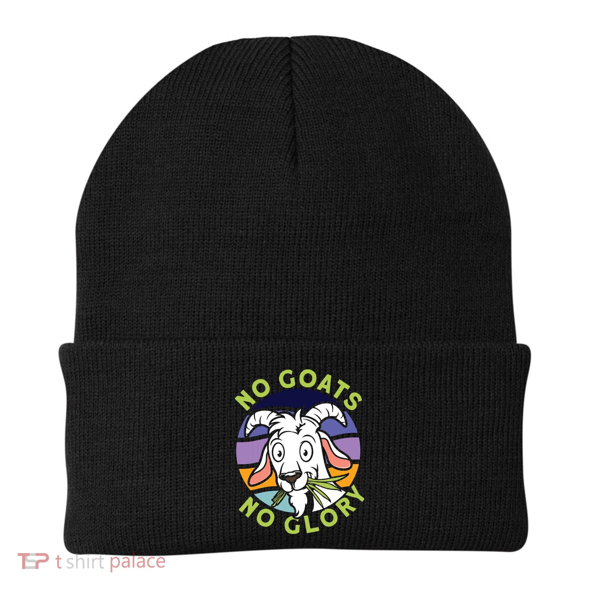 No Goats No Glory Goat Retro Goats Farmer Beanie