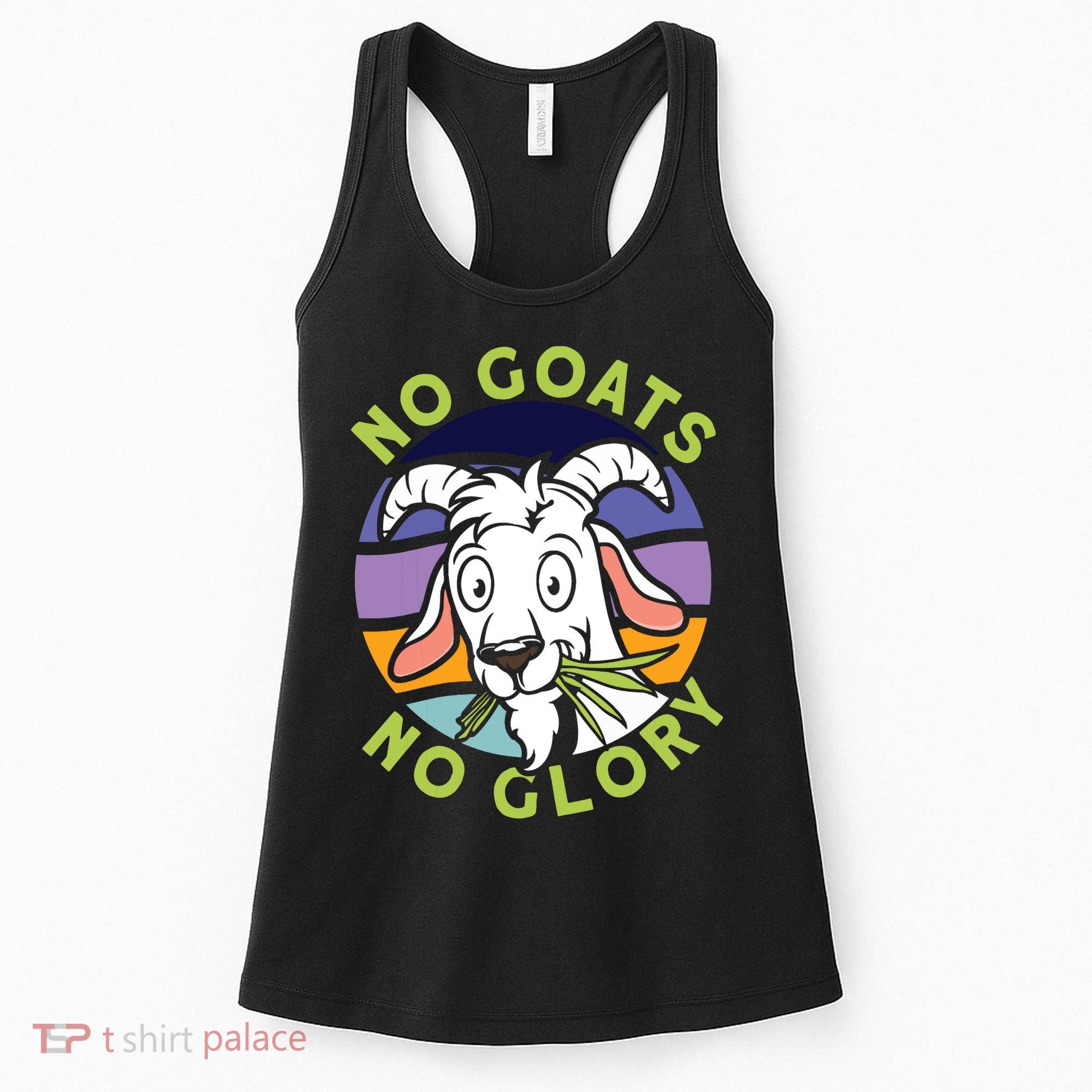 No Goats No Glory Goat Retro Goats Farmer Women's Tank Top