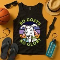 No Goats No Glory Goat Retro Goats Farmer Tank Top thumb 4
