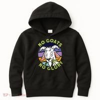 No Goats No Glory Goat Retro Goats Farmer Kids Hoodie thumb 0