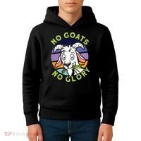 No Goats No Glory Goat Retro Goats Farmer Kids Hoodie thumb 4