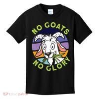 No Goats No Glory Goat Retro Goats Farmer Kids T-Shirt thumb 0