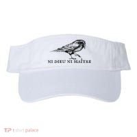 No God No Master Ni Dieu Ni Maitre Retro Crow Bird Visor thumb 0