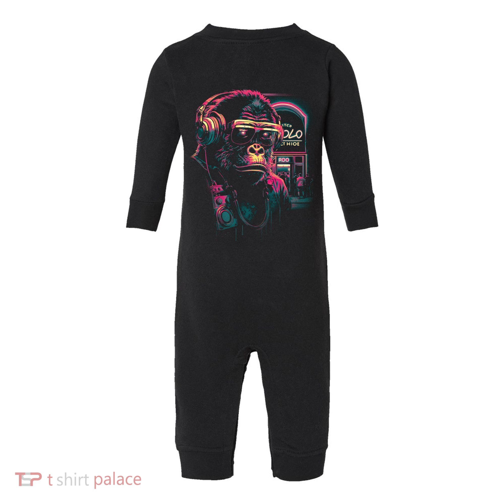 Neon Gorilla Infant Fleece One Piece