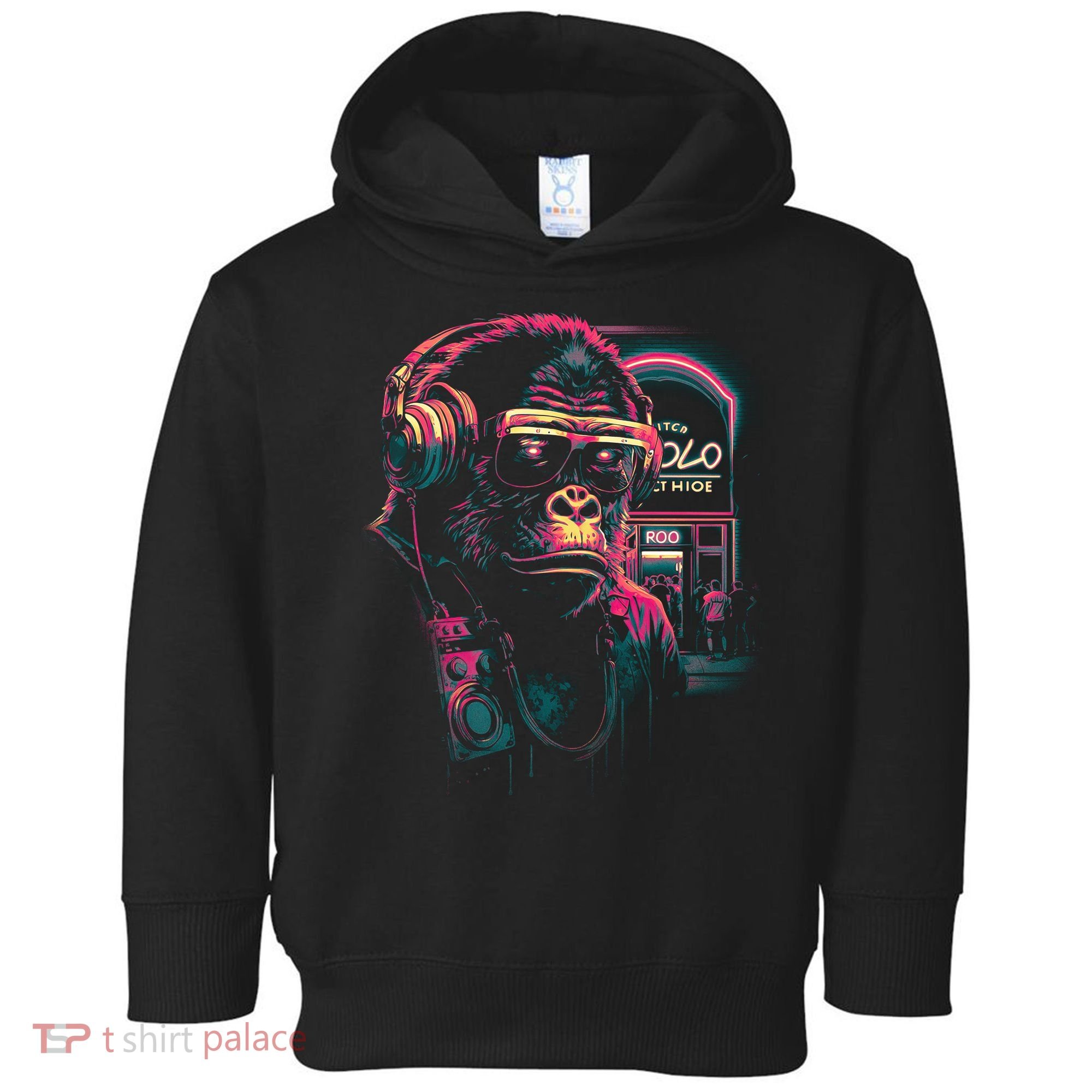 Neon Gorilla Toddler Hoodie