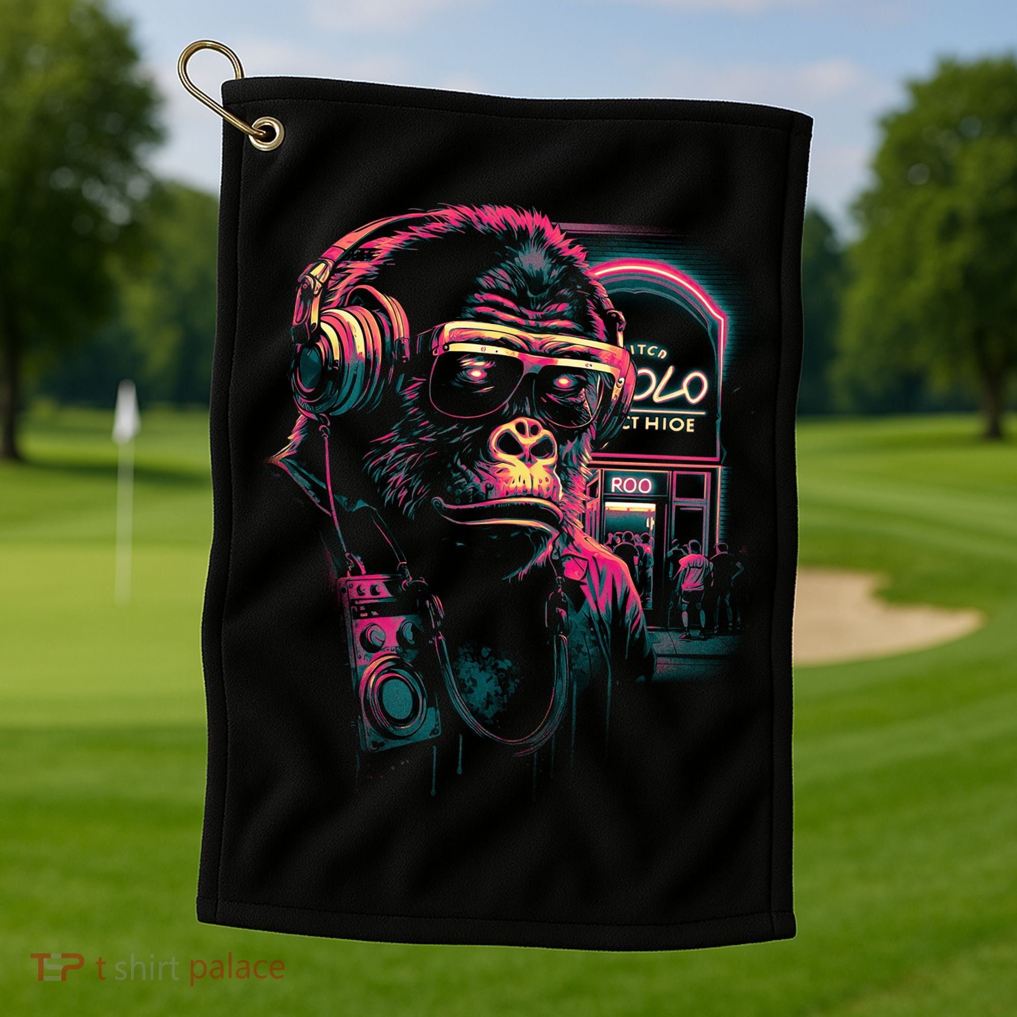 Neon Gorilla Golf Towel