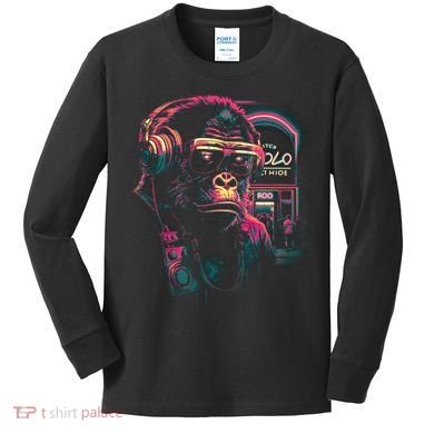 Neon Gorilla Kids Long Sleeve Shirt