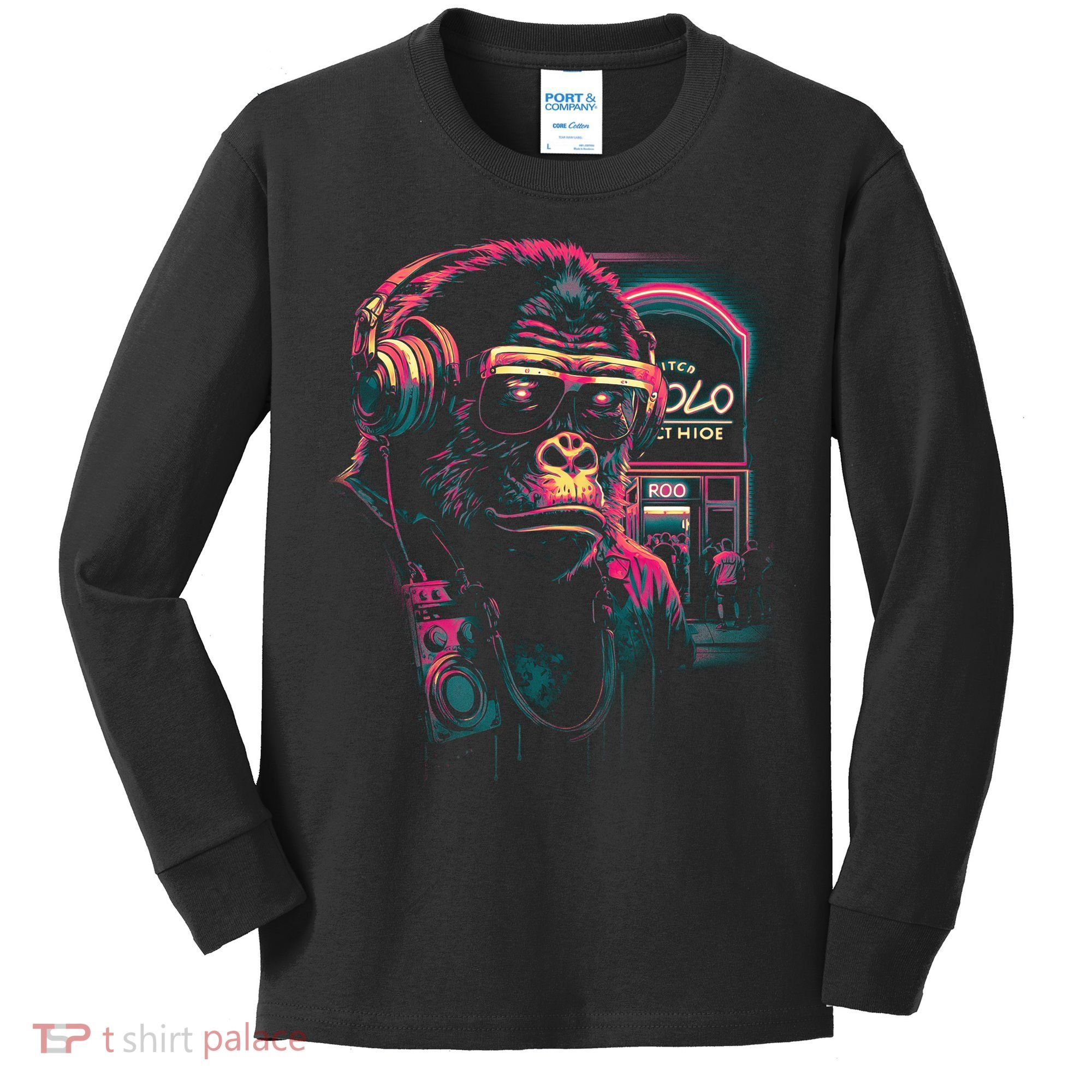 Neon Gorilla Kids Long Sleeve Shirt