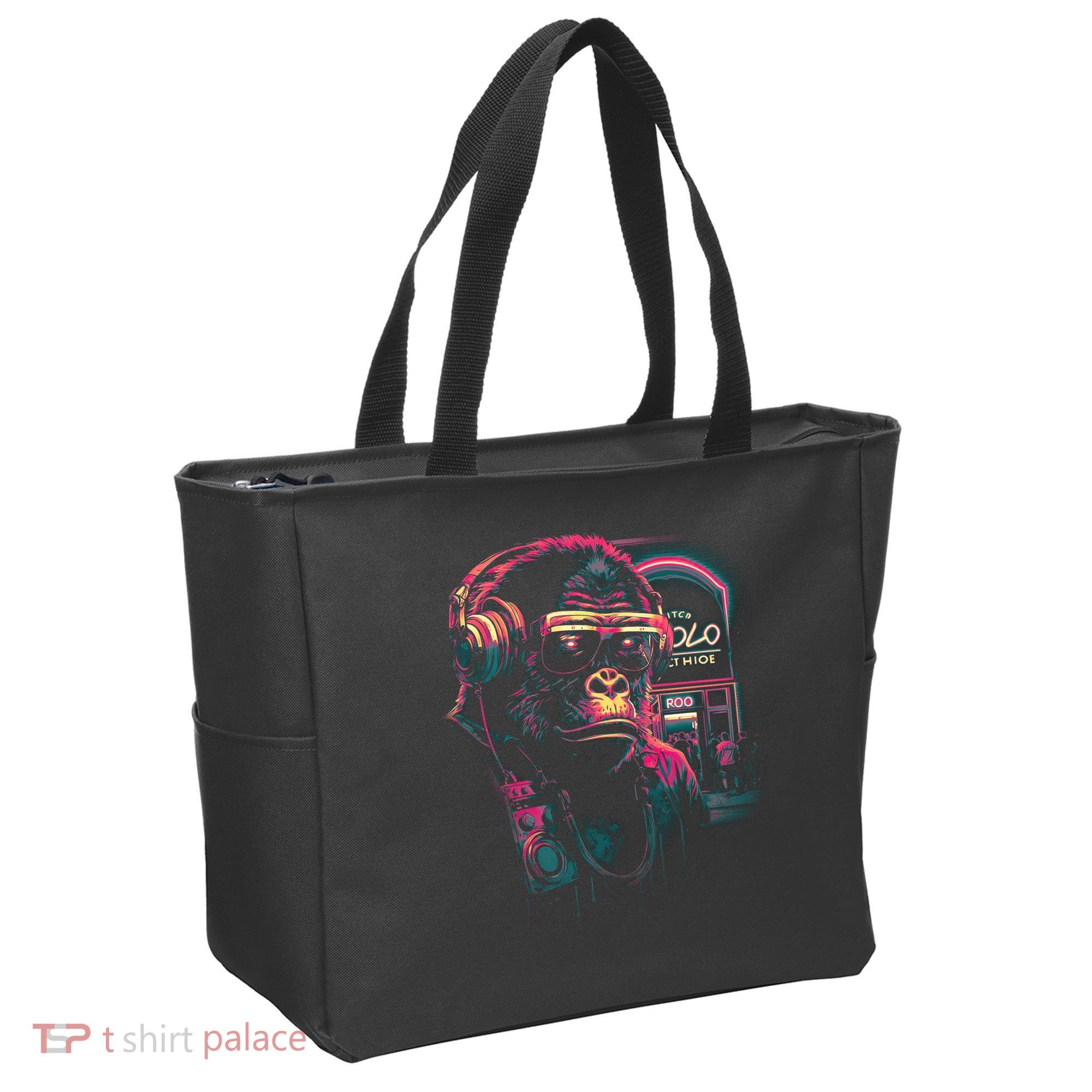 Neon Gorilla Tote Bag
