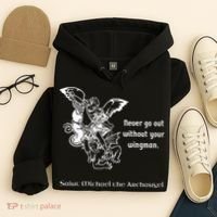 Never Go Out Without Your Wingman Saint Michael Hoodie thumb 4