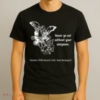 Never Go Out Without Your Wingman Saint Michael T-Shirt thumb 3