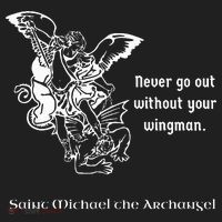 Never Go Out Without Your Wingman Saint Michael Beanie thumb 2