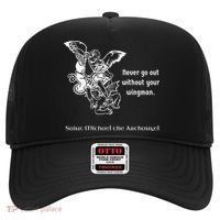Never Go Out Without Your Wingman Saint Michael Hat thumb 0