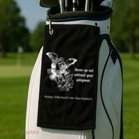 Never Go Out Without Your Wingman Saint Michael Golf Towel thumb 2