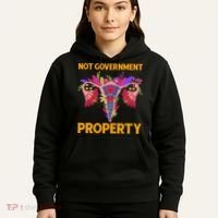 Not Government Property Funny Uterus Flower Hoodie thumb 5