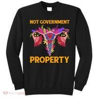 Not Government Property Funny Uterus Flower Sweatshirt thumb 0