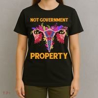Not Government Property Funny Uterus Flower T-Shirt thumb 4