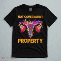 Not Government Property Funny Uterus Flower T-Shirt thumb 5