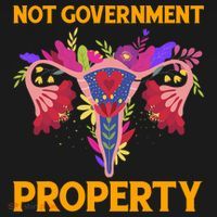 Not Government Property Funny Uterus Flower T-Shirt thumb 7