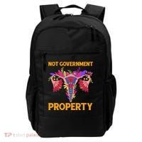 Not Government Property Funny Uterus Flower Backpack thumb 0