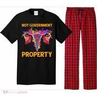 Not Government Property Funny Uterus Flower Pajama Set thumb 0