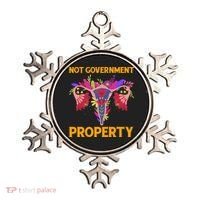 Not Government Property Funny Uterus Flower Ornament thumb 0
