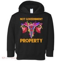 Not Government Property Funny Uterus Flower Toddler Hoodie thumb 0