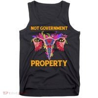 Not Government Property Funny Uterus Flower Tank Top thumb 0