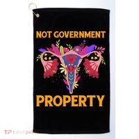 Not Government Property Funny Uterus Flower Golf Towel thumb 0
