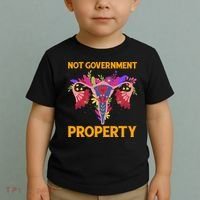 Not Government Property Funny Uterus Flower Toddler T-Shirt thumb 2