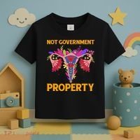 Not Government Property Funny Uterus Flower Toddler T-Shirt thumb 3