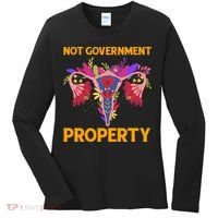 Not Government Property Funny Uterus Flower Women's Long Sleeve Shirt thumb 0