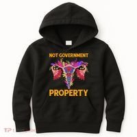 Not Government Property Funny Uterus Flower Kids Hoodie thumb 0