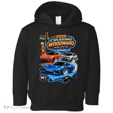 No Gas Still Fast Electric Cars 2026 Cruising Woodward Ave M1  Toddler Hoodie