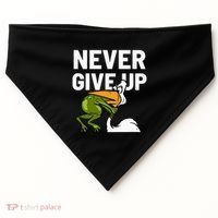 Never Give Up Frog Bird Choking Funny Motivation USA-Made Doggie Bandana thumb 0