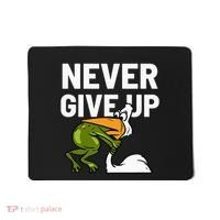 Never Give Up Frog Bird Choking Funny Motivation Mousepad thumb 0