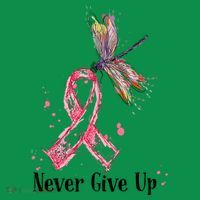 Never Give Up Breast Cancer Awareness Ribbon Cure Dragonfly Women's T-Shirt thumb 6