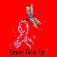 Never Give Up Breast Cancer Awareness Ribbon Cure Dragonfly Santa Hat thumb 1
