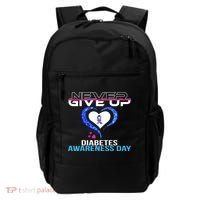Never Give Up Diabetes Awareness Day Backpack thumb 0
