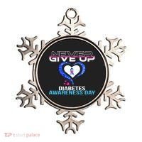 Never Give Up Diabetes Awareness Day Ornament thumb 0
