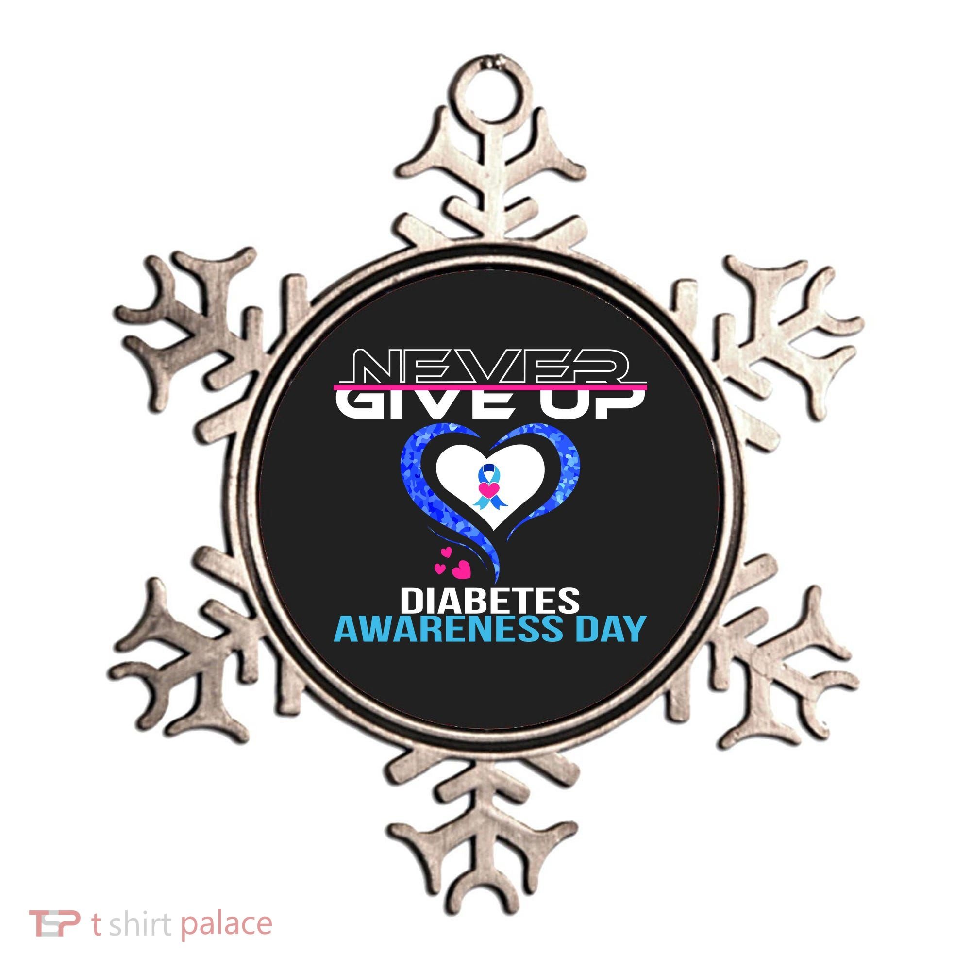 Never Give Up Diabetes Awareness Day Ornament