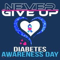 Never Give Up Diabetes Awareness Day Women's Sweatshirt thumb 2