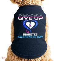 Never Give Up Diabetes Awareness Day Doggie Tank thumb 0