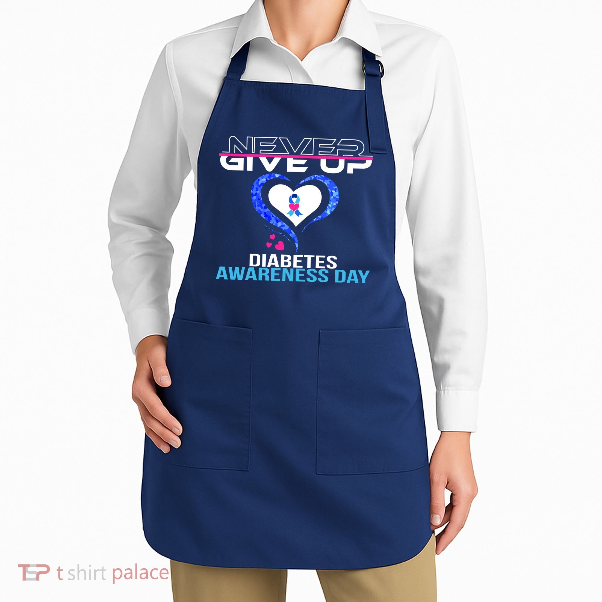 Never Give Up Diabetes Awareness Day Apron