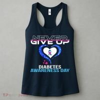 Never Give Up Diabetes Awareness Day Women's Tank Top thumb 3