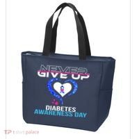Never Give Up Diabetes Awareness Day Tote Bag thumb 3
