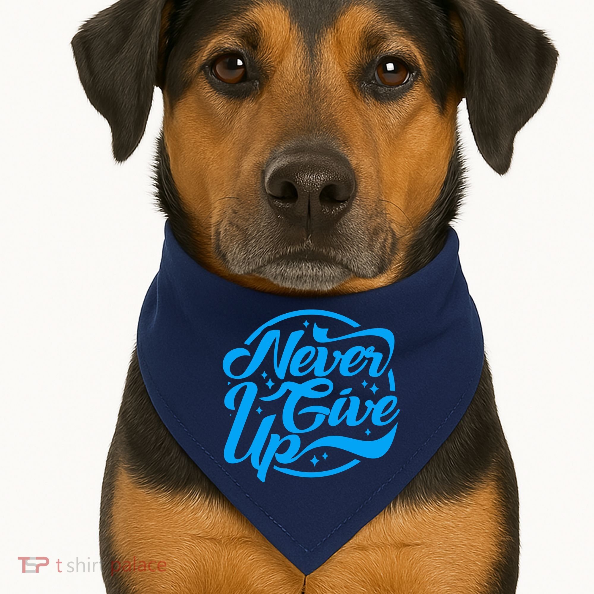 Never Give Up USA-Made Doggie Bandana
