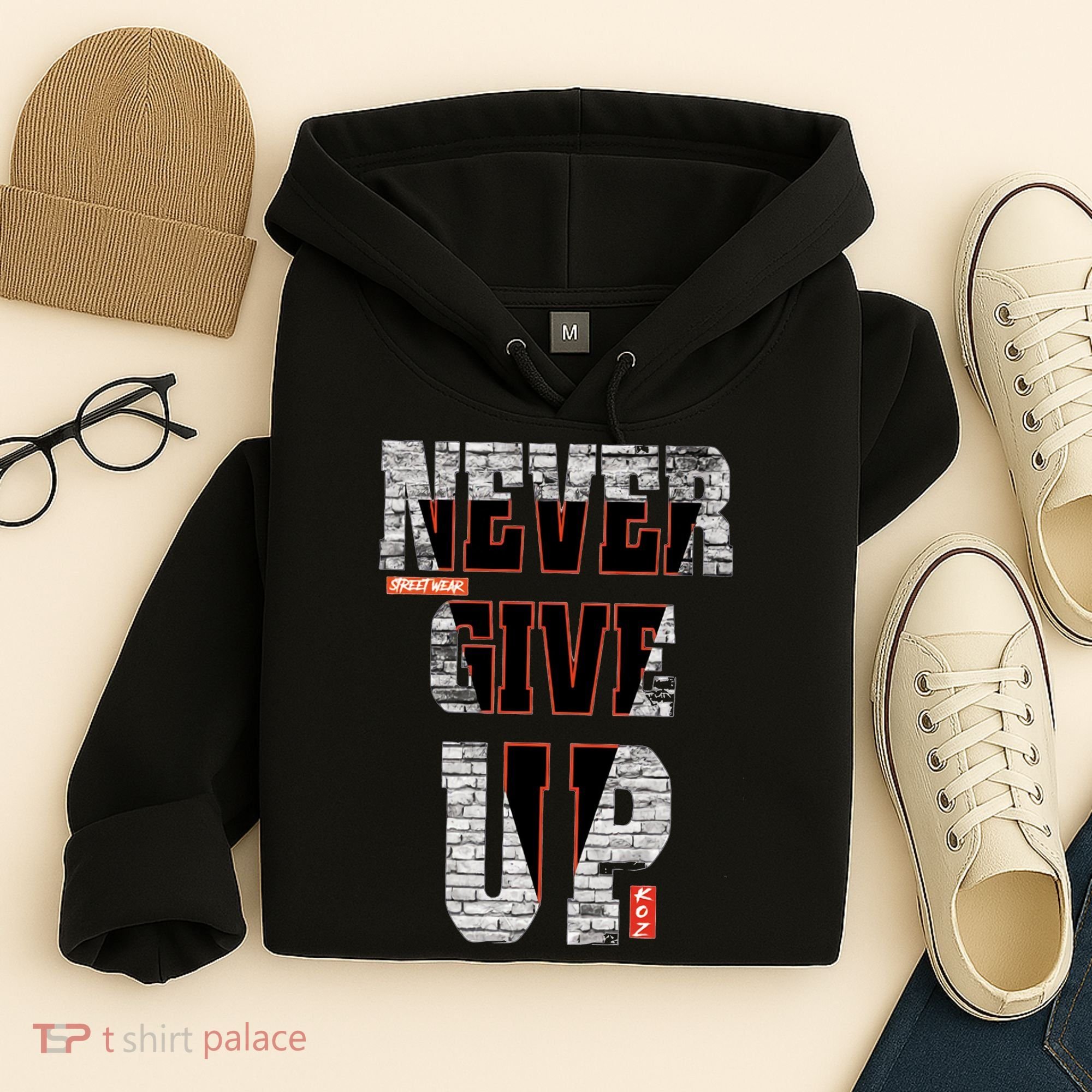 Never Give Up Stronger support inspiration trending gift idea Hoodie