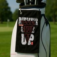 Never Give Up Stronger support inspiration trending gift idea Golf Towel thumb 2