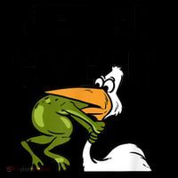 Never Give Up Frog Bird Choking Funny Motivation Coffee Mug thumb 5